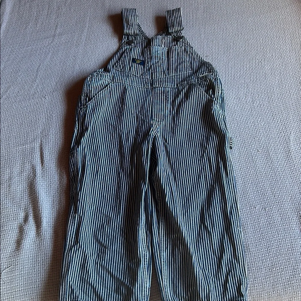 OshKosh B'gosh Blue Striped Kids Overalls